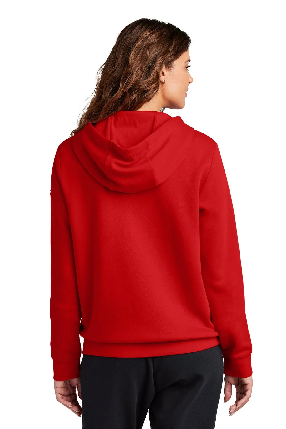 Nike Ladies Club Fleece Full-Zip Custom Hoodies, University Red