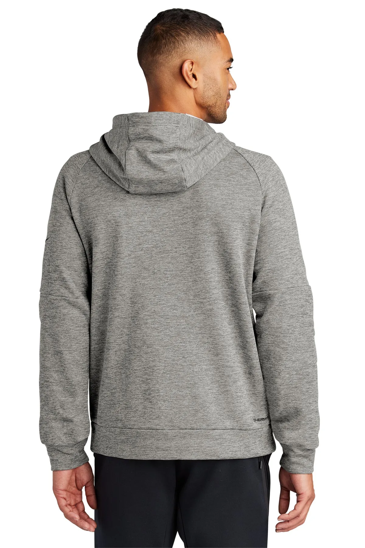 Nike Therma-FIT Pocket Fleece Custom Hoodies, Dark Grey Heather