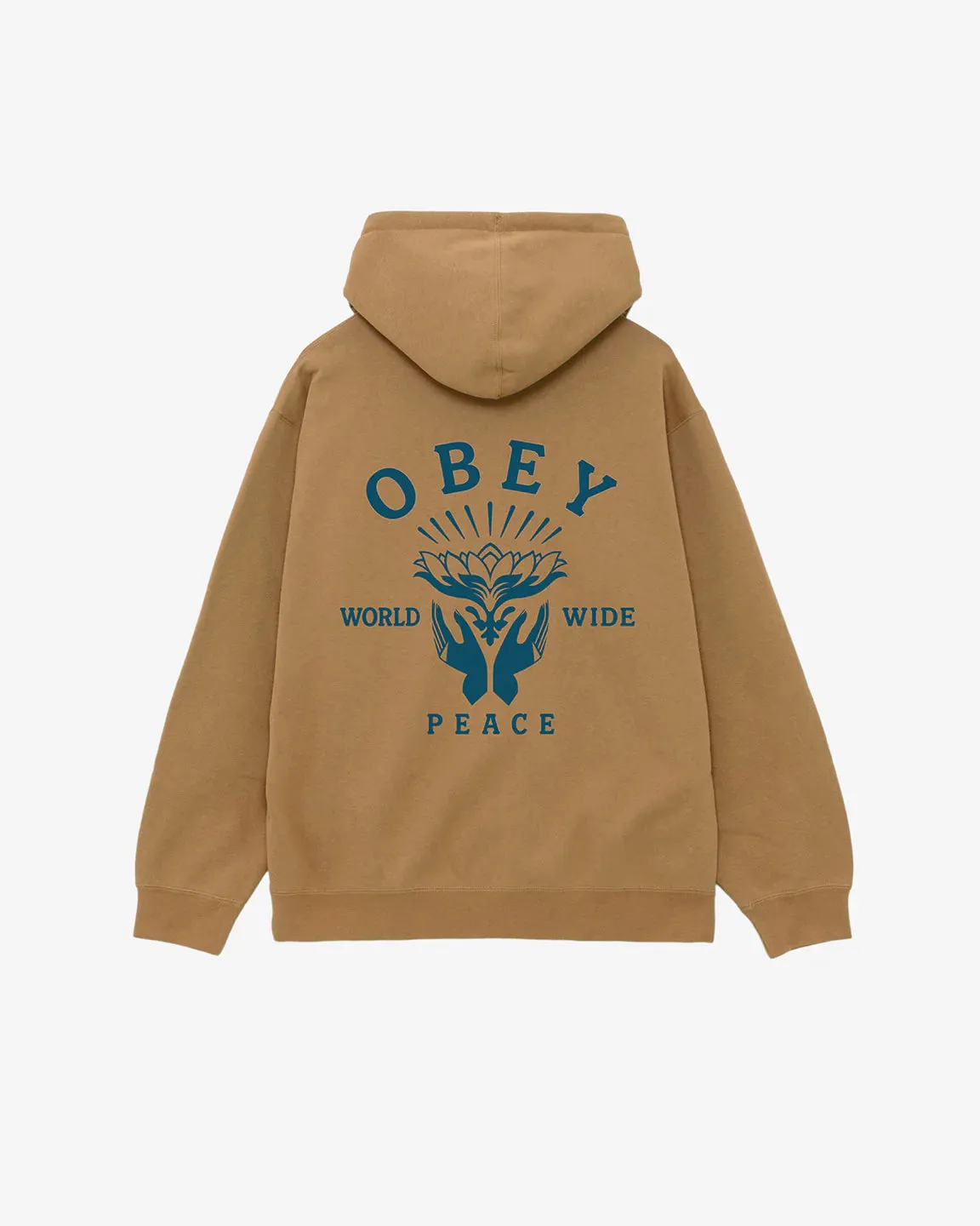 Obey Lotus with Hands Pullover Hoodie - Warm Taupe