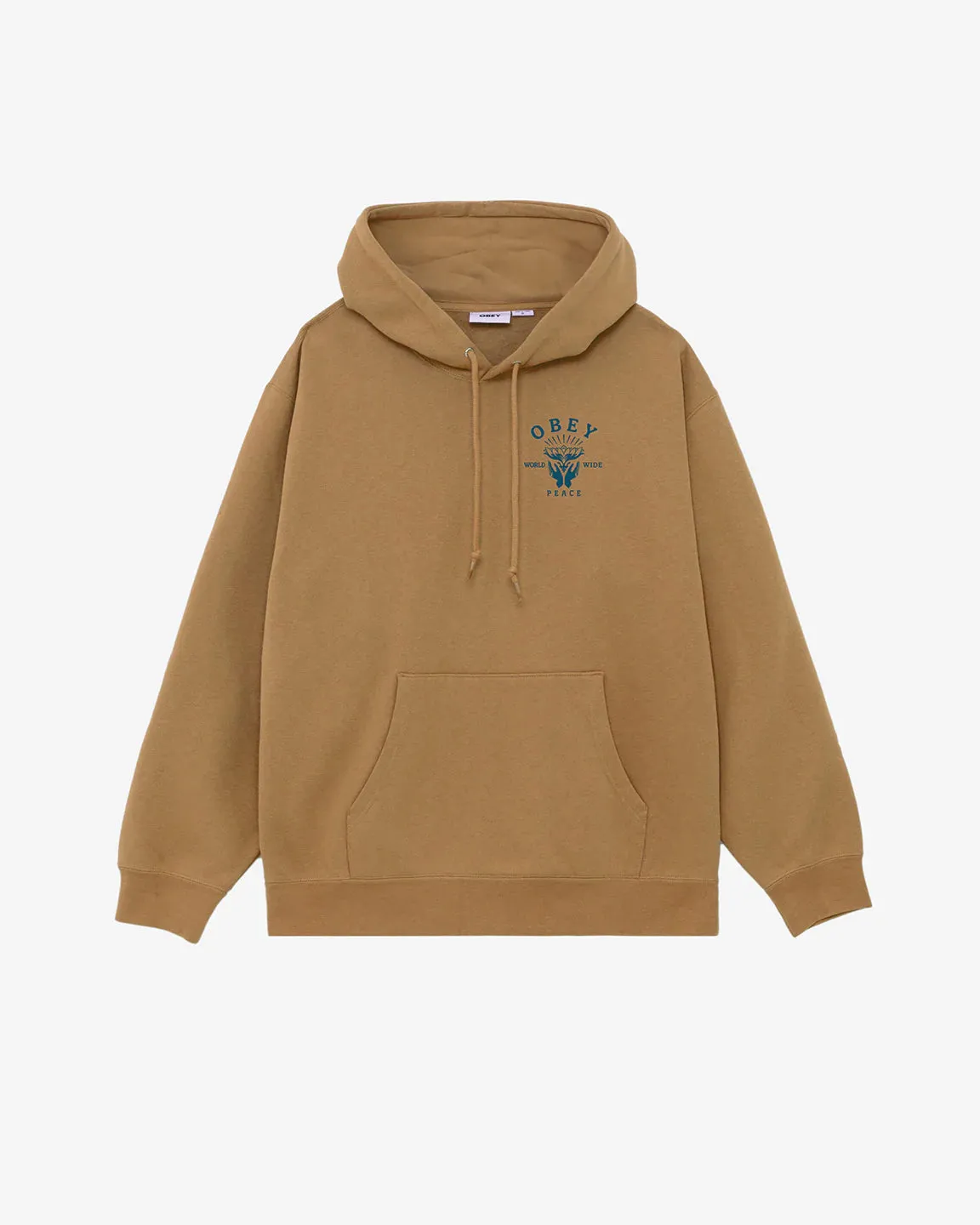 Obey Lotus with Hands Pullover Hoodie - Warm Taupe