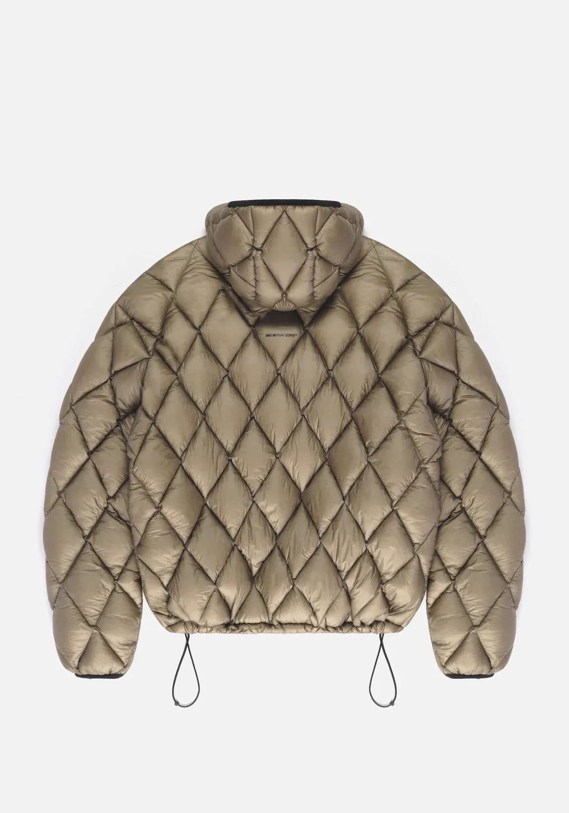 Oversized Fit Translucent Diamond Bubble Jacket