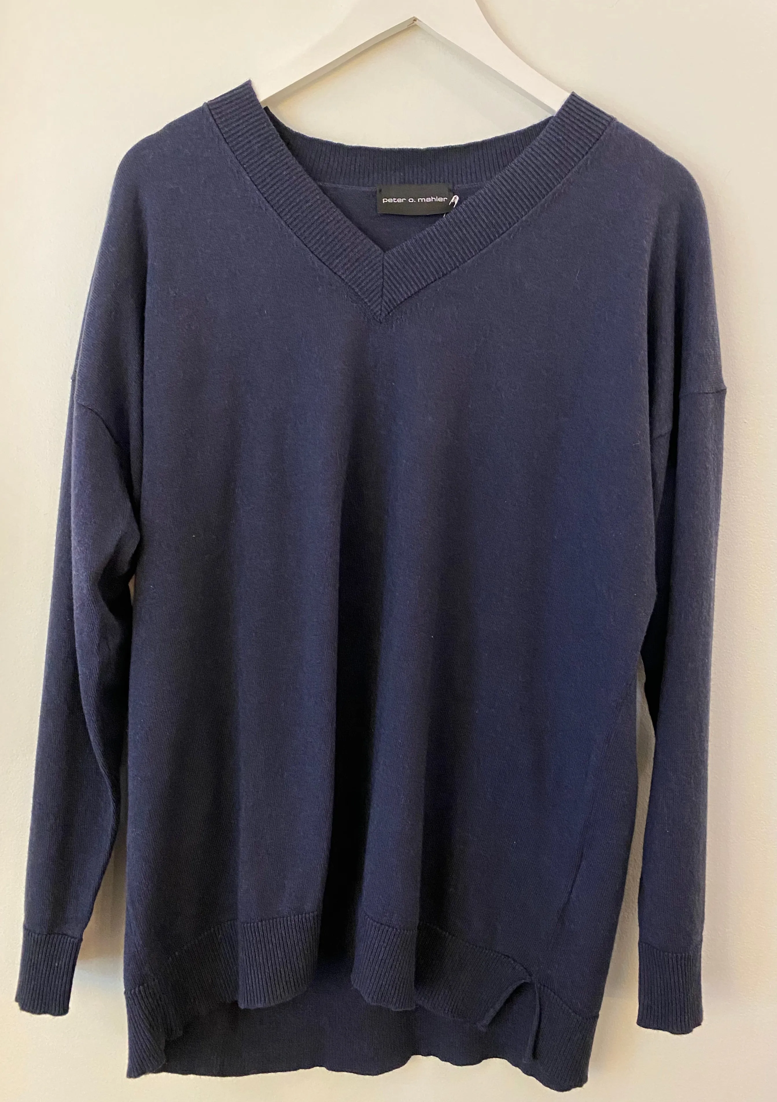 Peter O Mahler V neck Cotton Cashmere Sweater