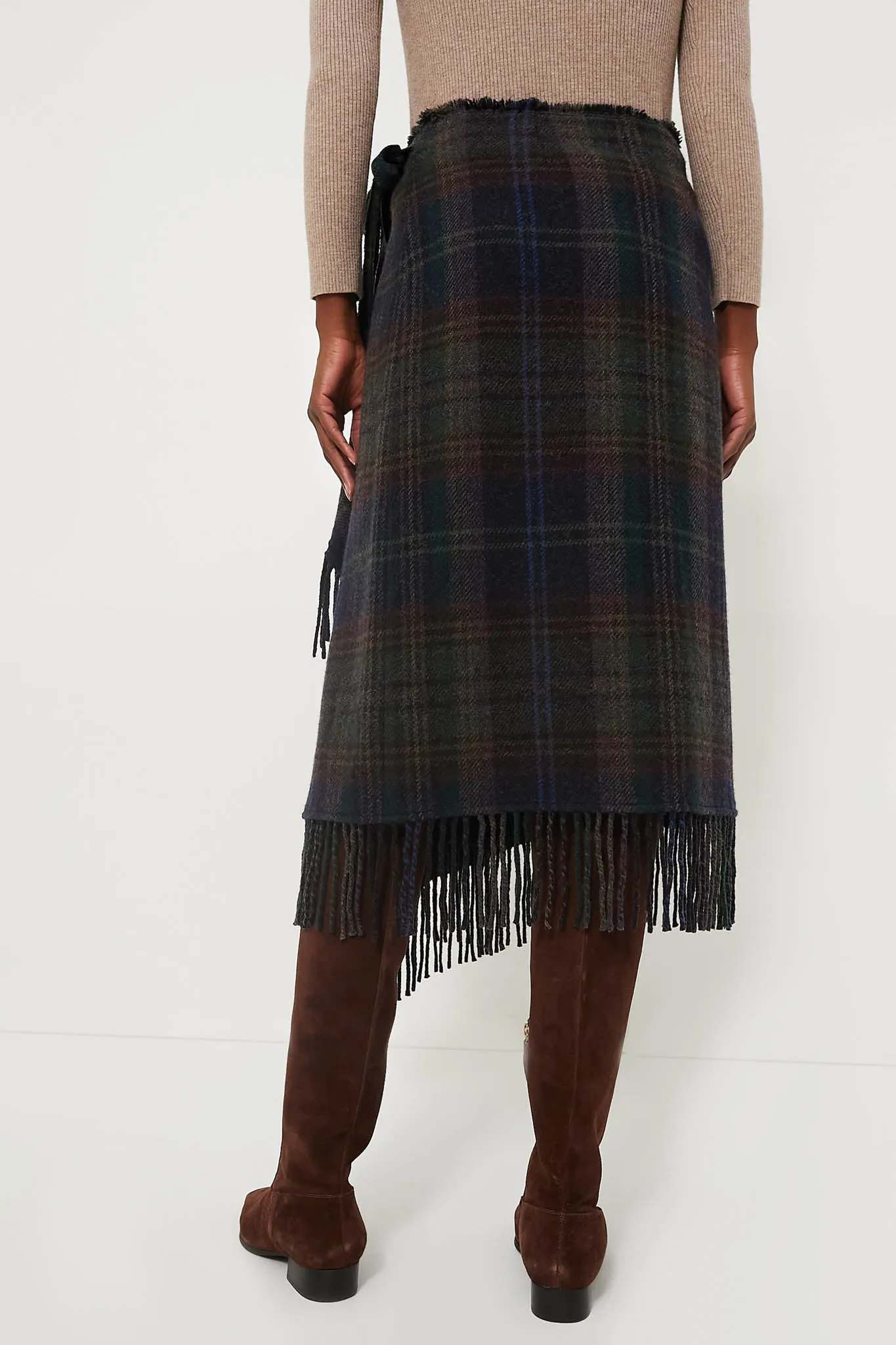 Plaid Multi Wool Blend Leonna Skirt