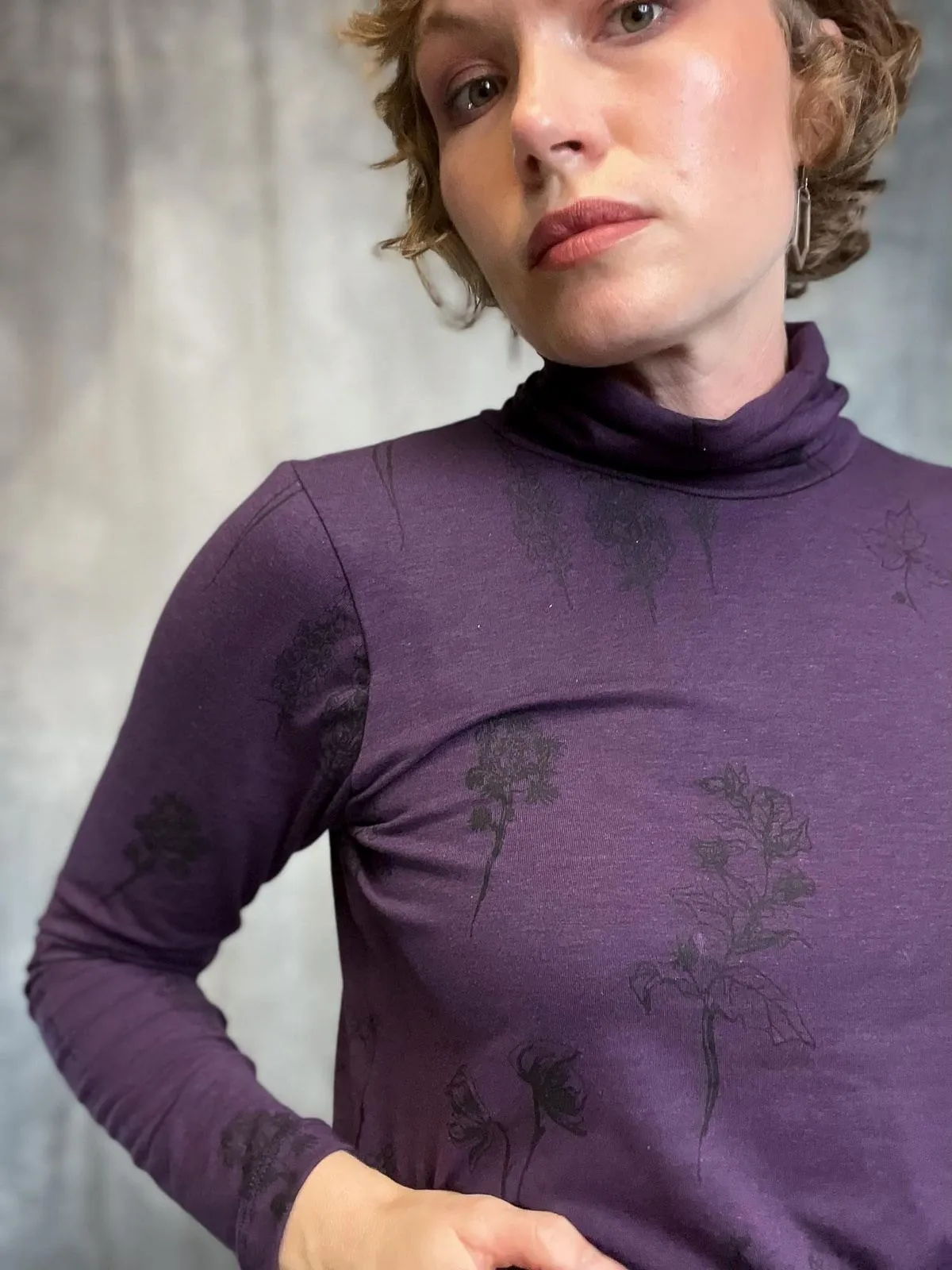 Poison Garden Turtleneck Plum