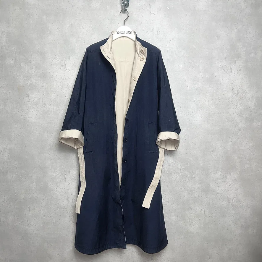 POLAND製 / REVERSIBLE STAND-UP COLLAR LONG COAT