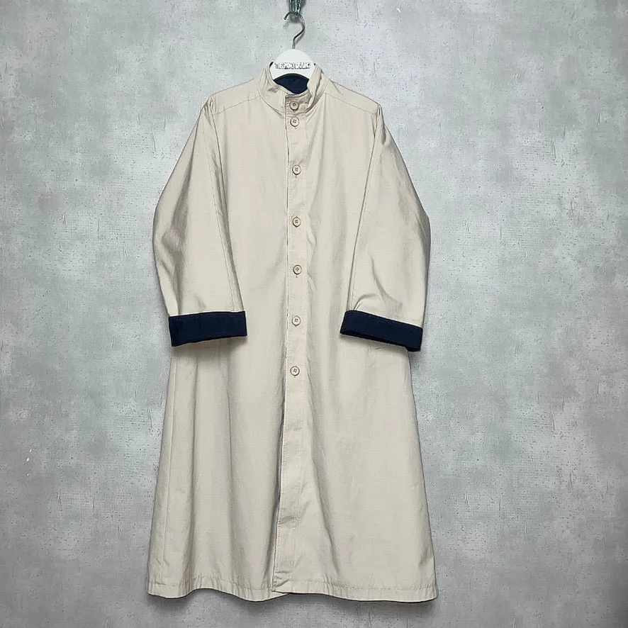 POLAND製 / REVERSIBLE STAND-UP COLLAR LONG COAT