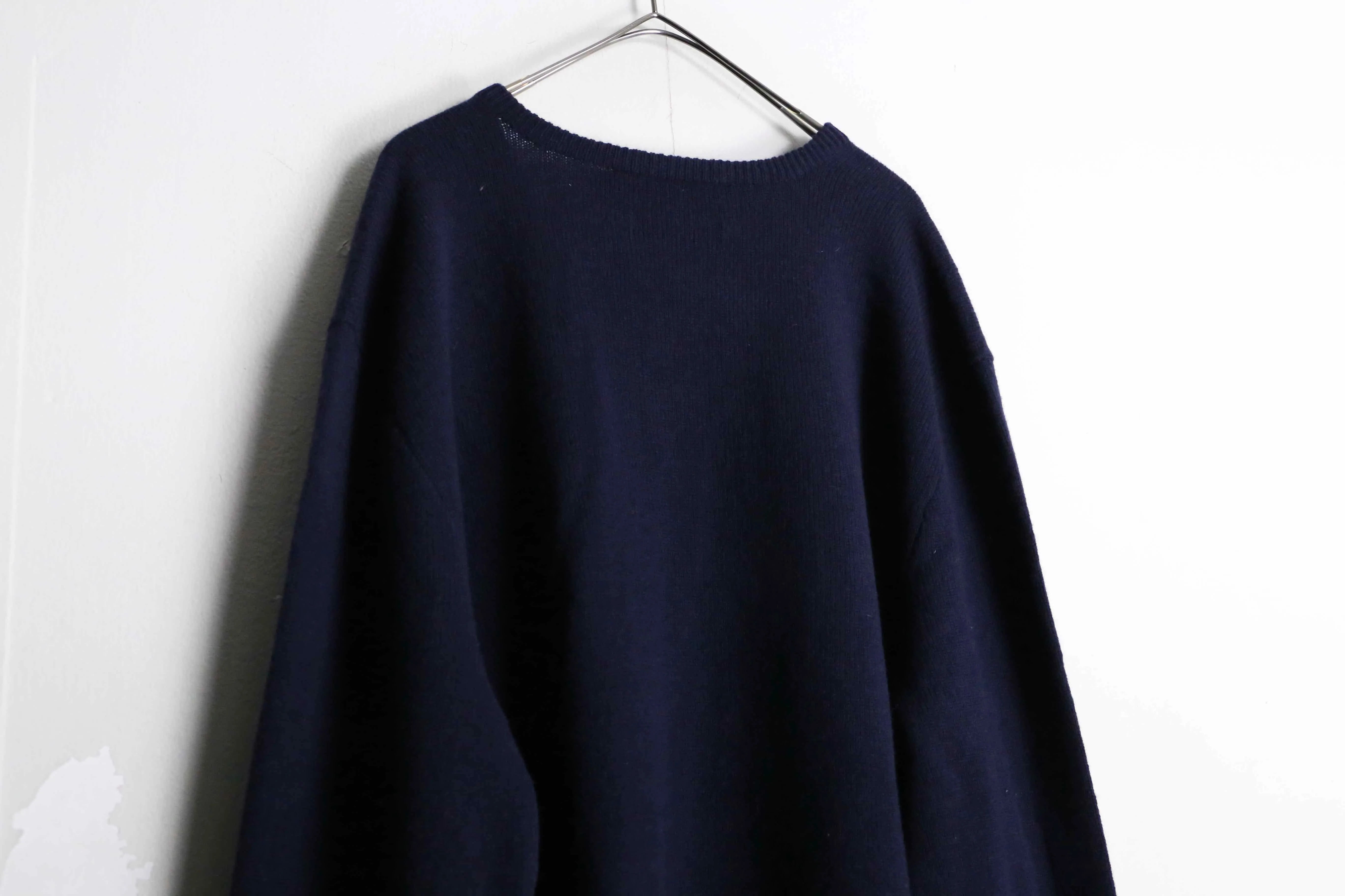 “Polo by Ralph Lauren” navy color V-neck knit sweater