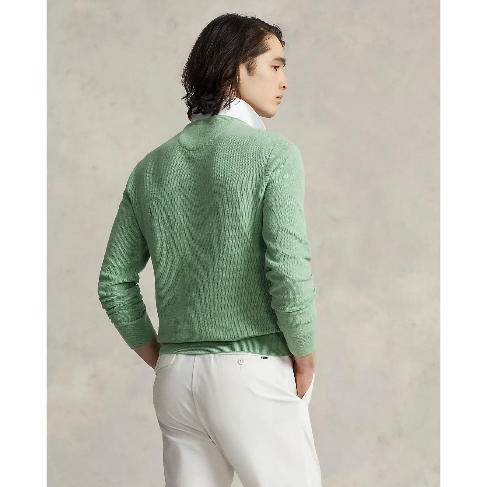 Polo Ralph Lauren - Mesh Knit Cotton Crewneck Sweater - Pistachio