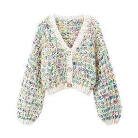 Pre Order:  Multicolor Chunky Knitted Cardigan