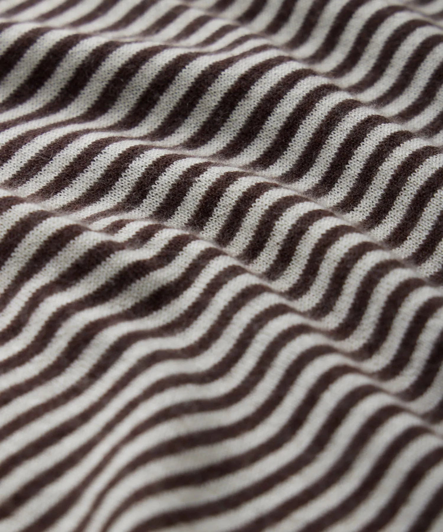 Premium Cashmere Montauk Polo in Umber Stripe