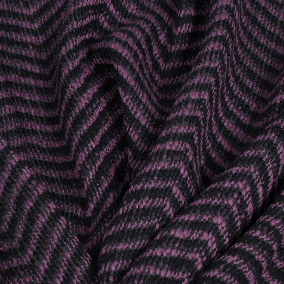 Purple and Grey Herringbone Wool 243