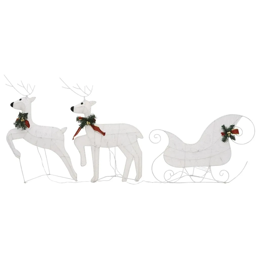 Reindeer & Sleigh Christmas Decoration 140 LEDs Outdoor White