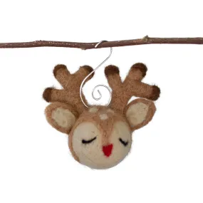 Reindeer Christmas Ornaments with Red Nose