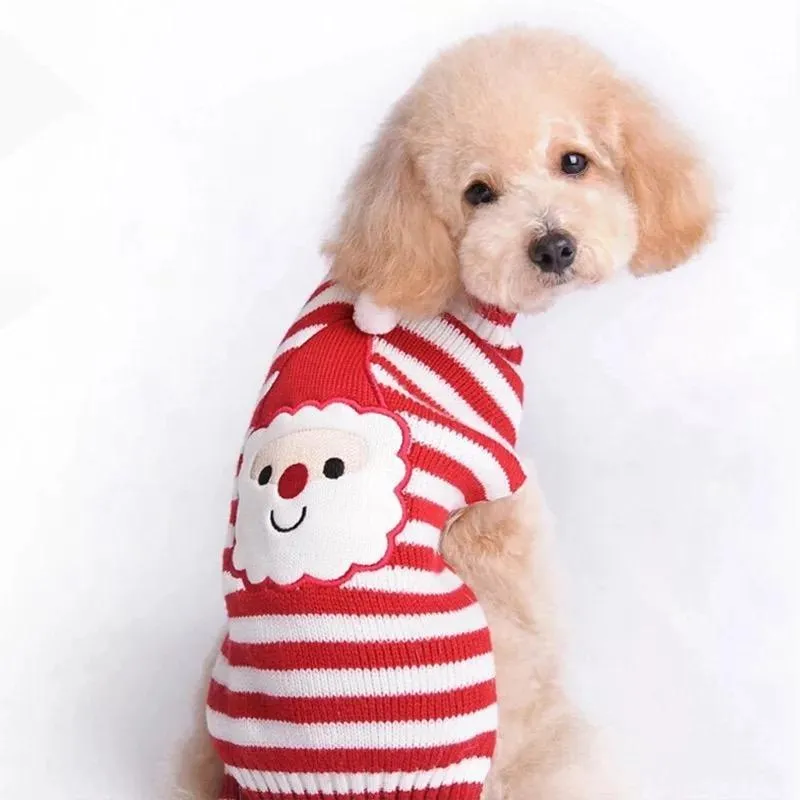 Reindeer Santa Claus Pet Dog Cat Sweater Christmas Warm Puppy Clothes Coat Costume