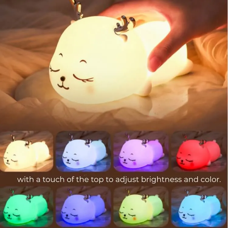 Reindeer Silicone Colour-Changing Night Light