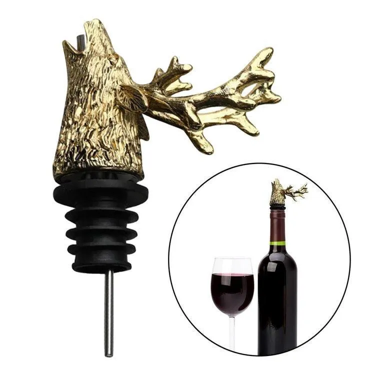 Reindeer Wine Pourer (Set of 2)