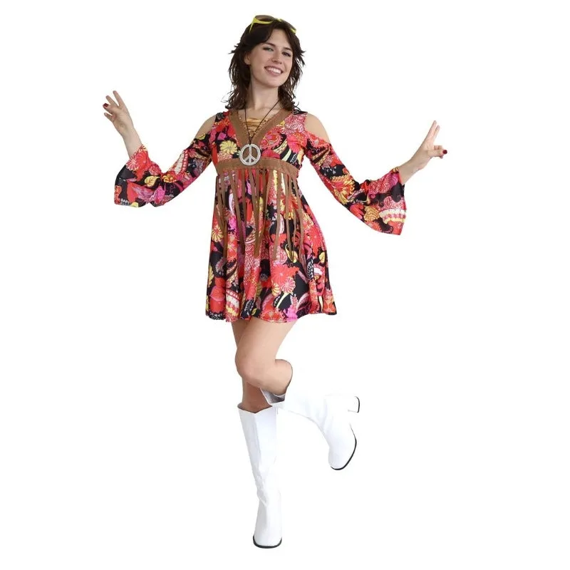 Retro Hippie Chick Dress - Dr Toms