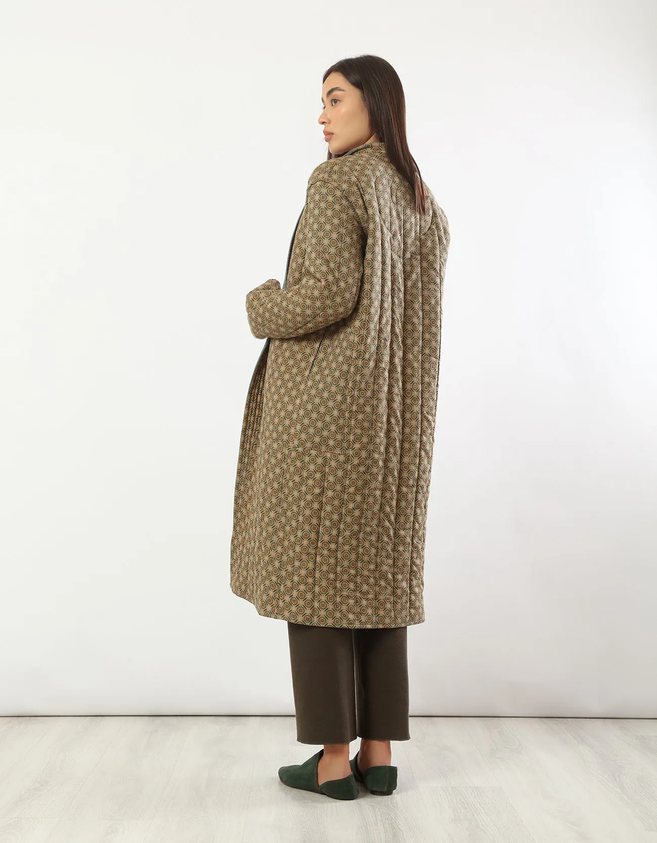 Reversible quilted coat