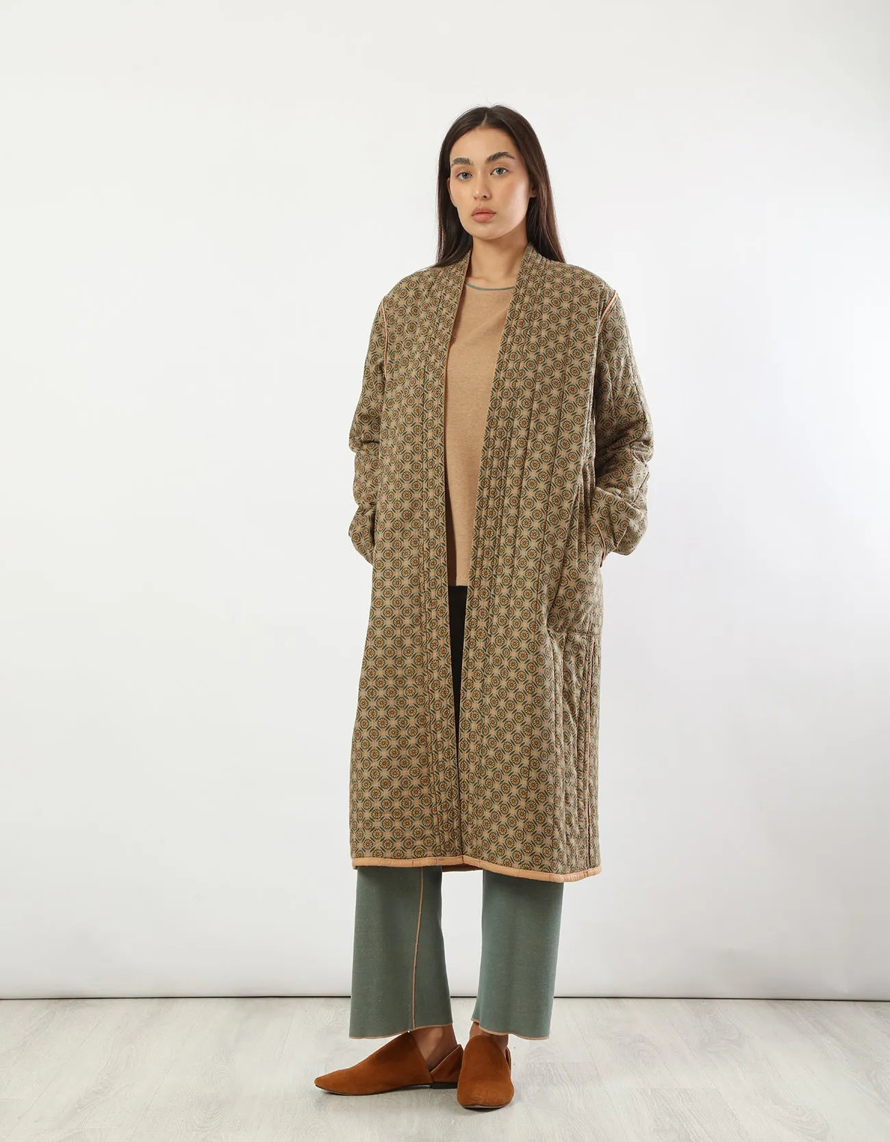 Reversible quilted coat