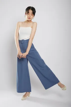 Rivka Tailored Culottes in Silver Blue