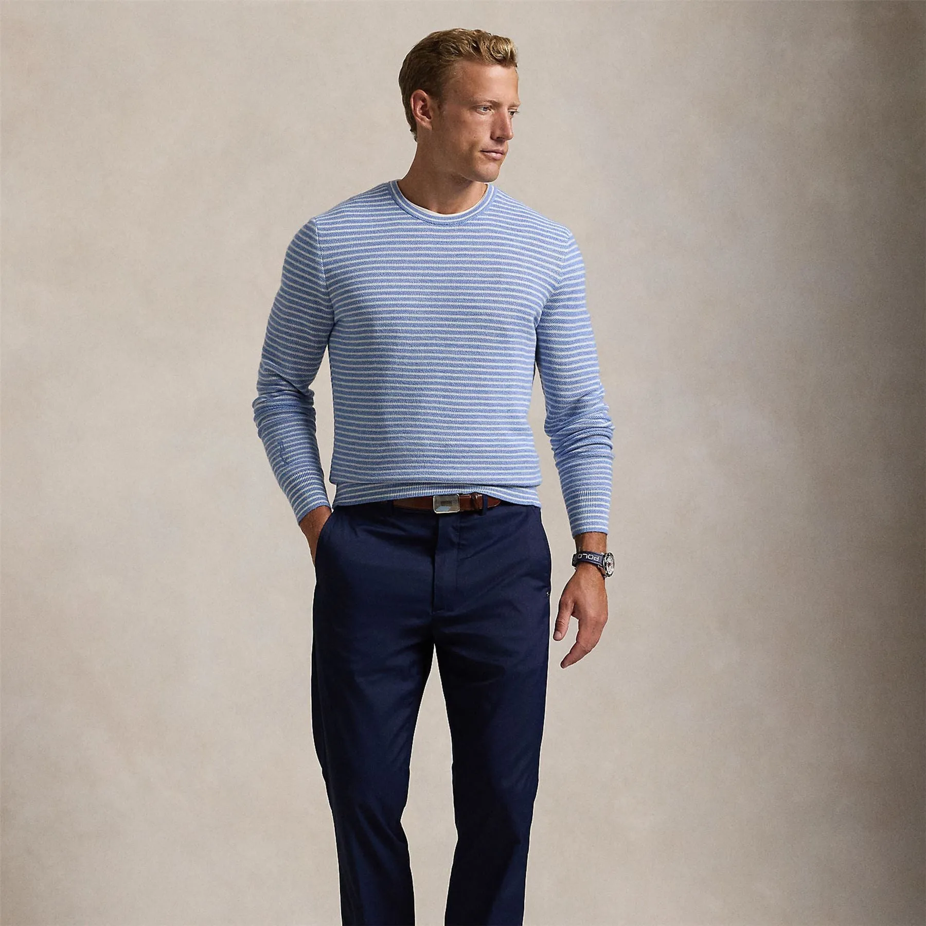 RLX Merino Coolmax Sweater Blue Heather - AW24