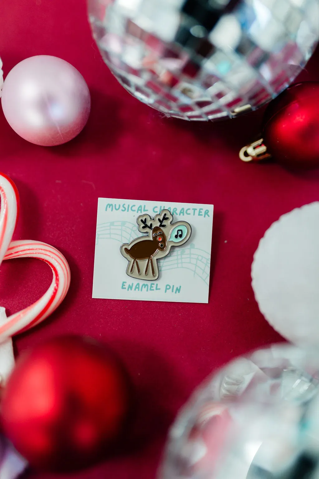 Rockin' Reindeer Enamel Pin