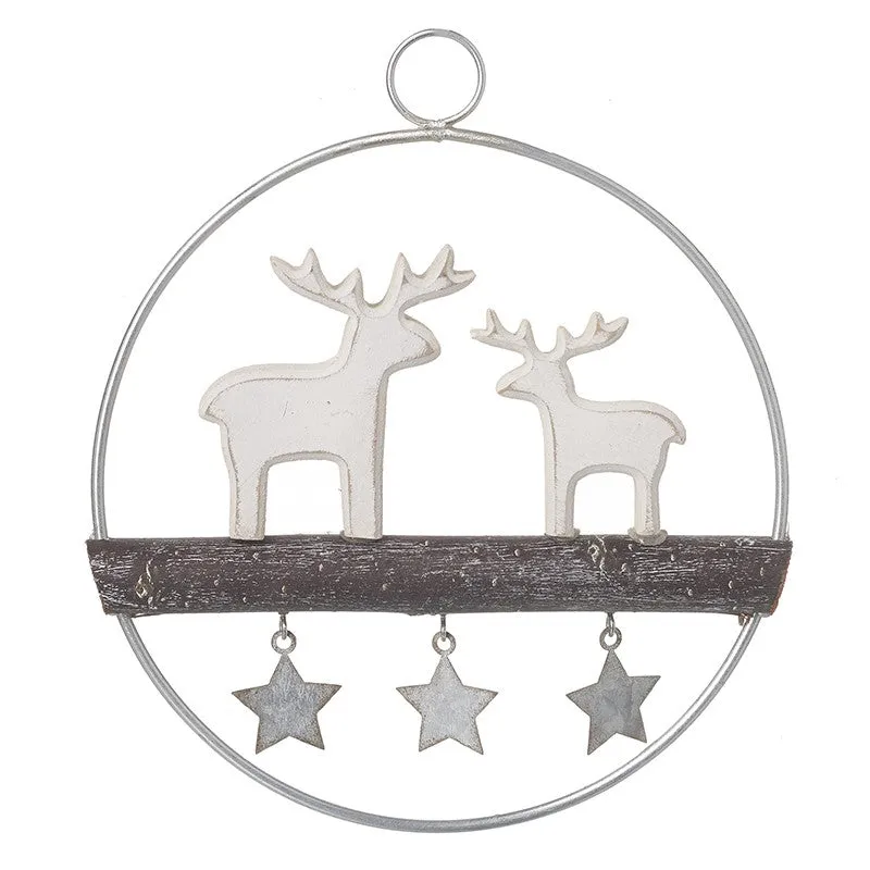 Rustic Reindeer Hanging Decoration