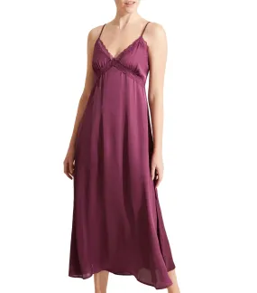 Satin Nightdress Maroon