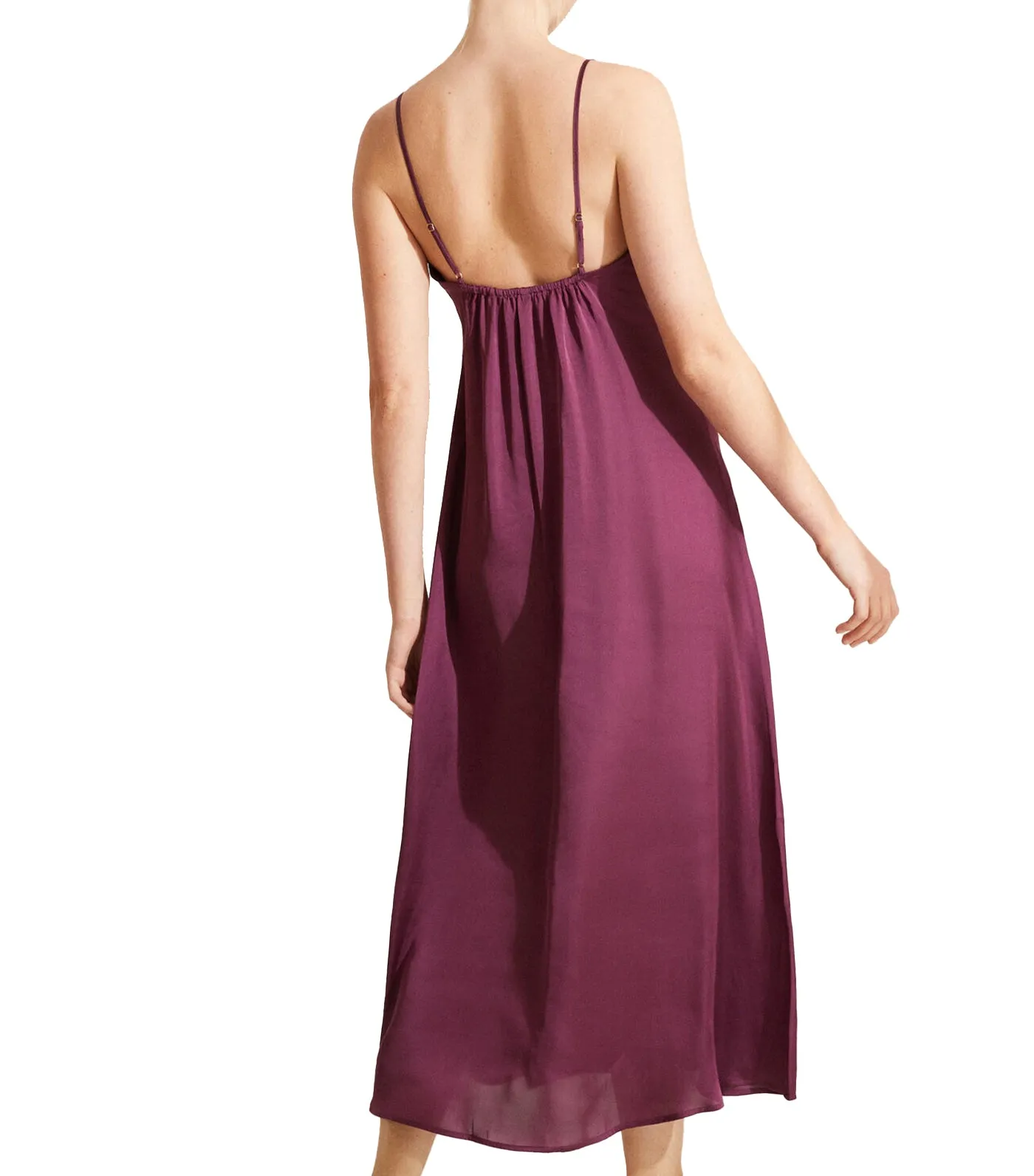 Satin Nightdress Maroon