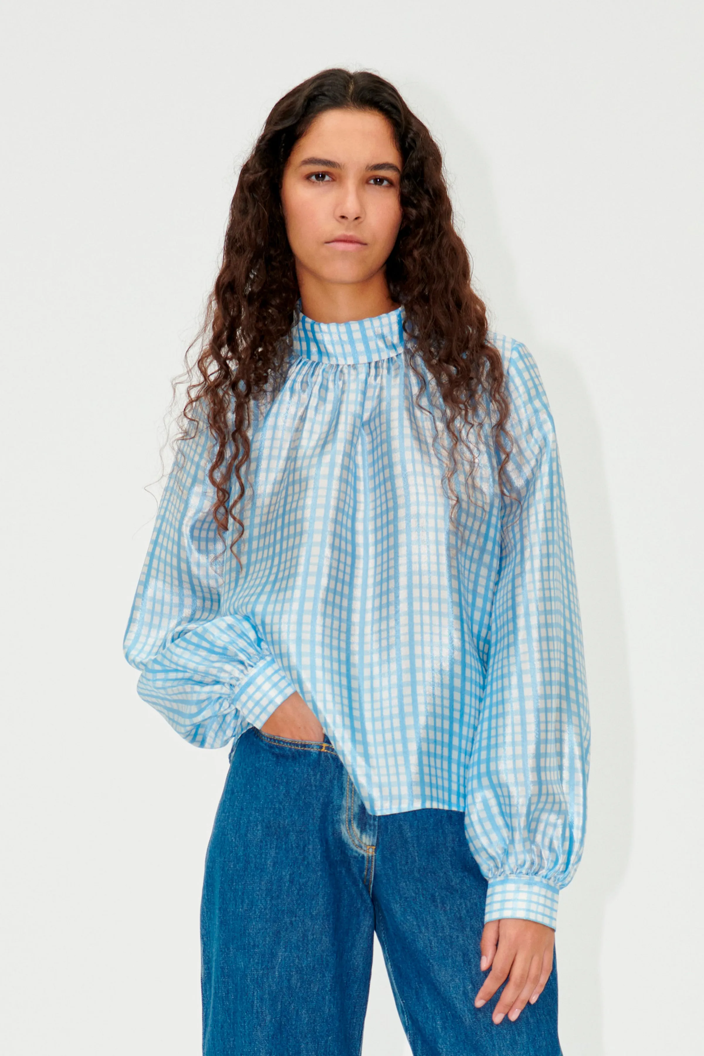 SGAshley Blouse - Blue Check