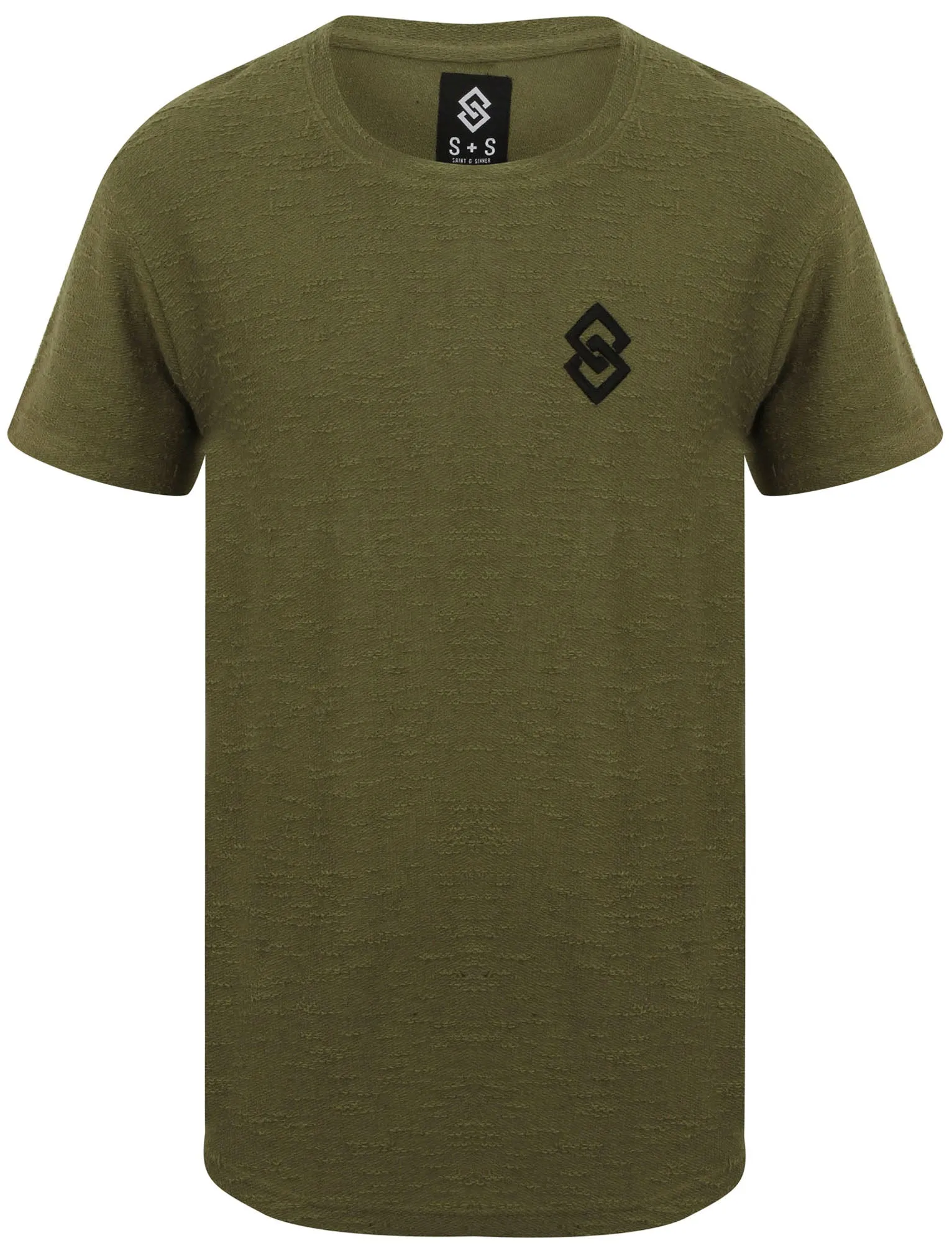 St Rigal Textured Longline T-Shirt in Deep Litcen - Saint & Sinner