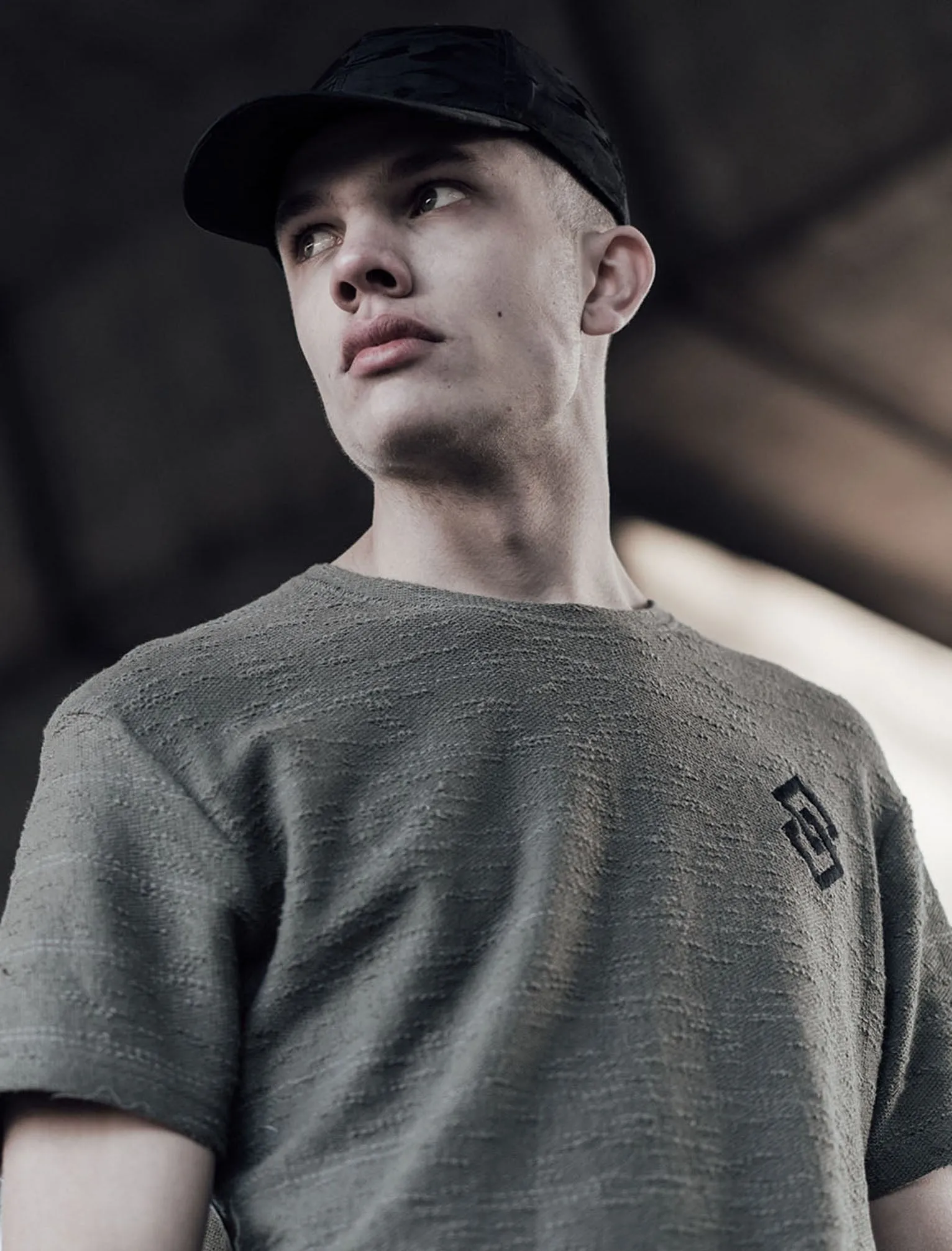 St Rigal Textured Longline T-Shirt in Deep Litcen - Saint & Sinner