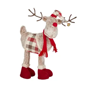 Standing Fabric Reindeer with scarf