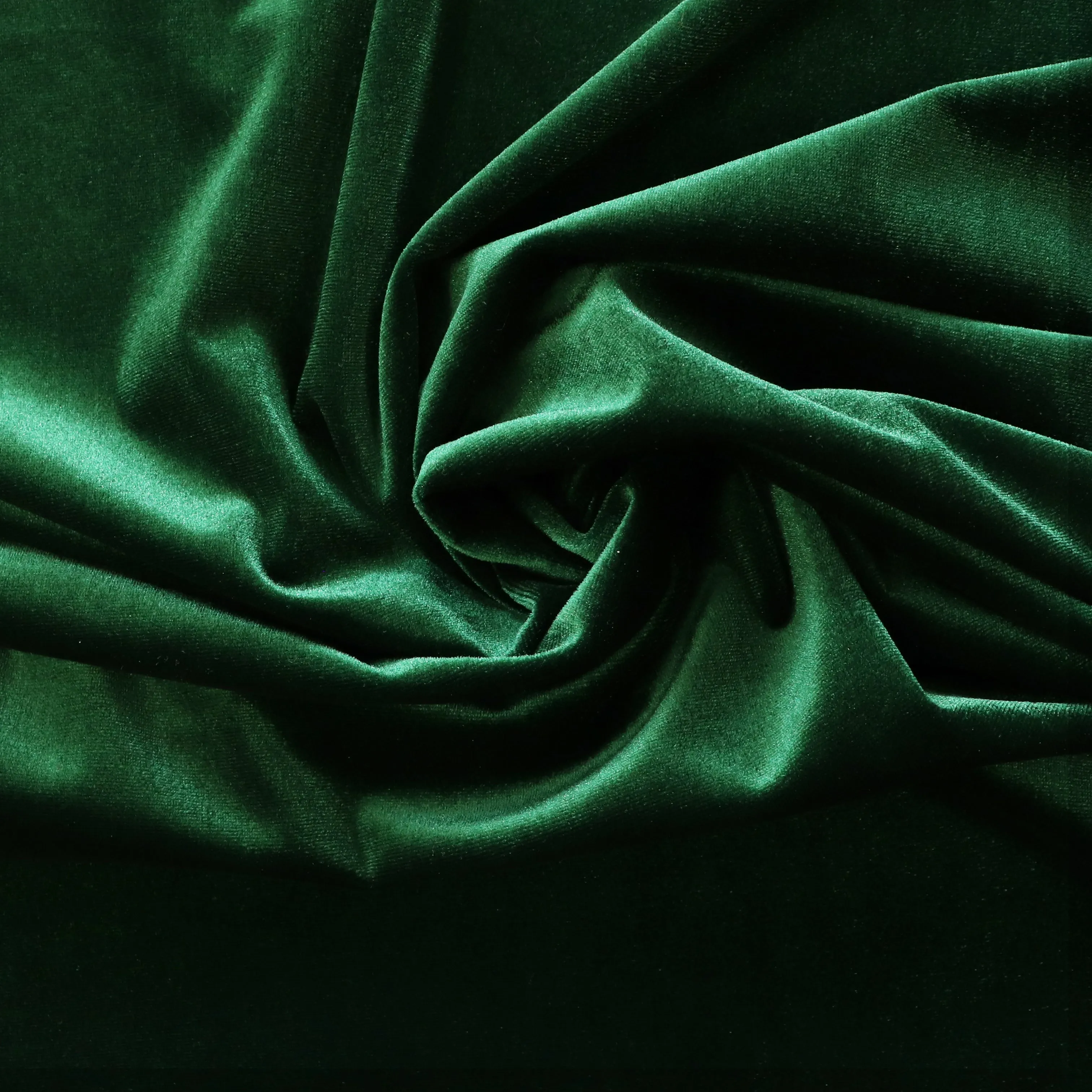 Stretch Velvet - Green Emerald - END OF BOLT 60cm