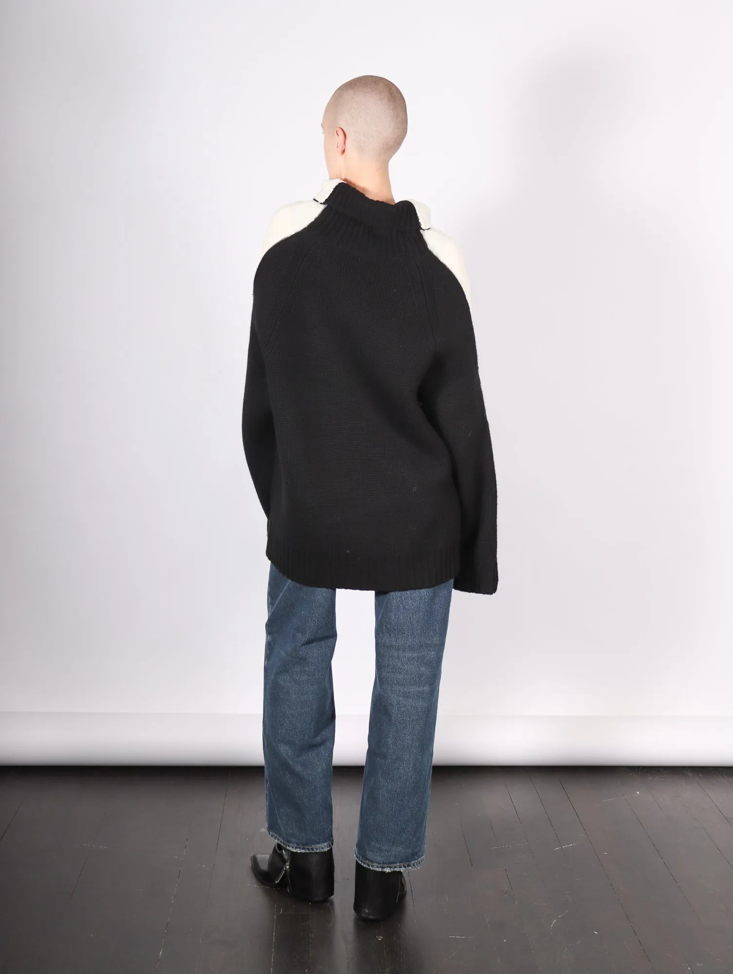 Suitcase Turtleneck in Black by Helmut Lang