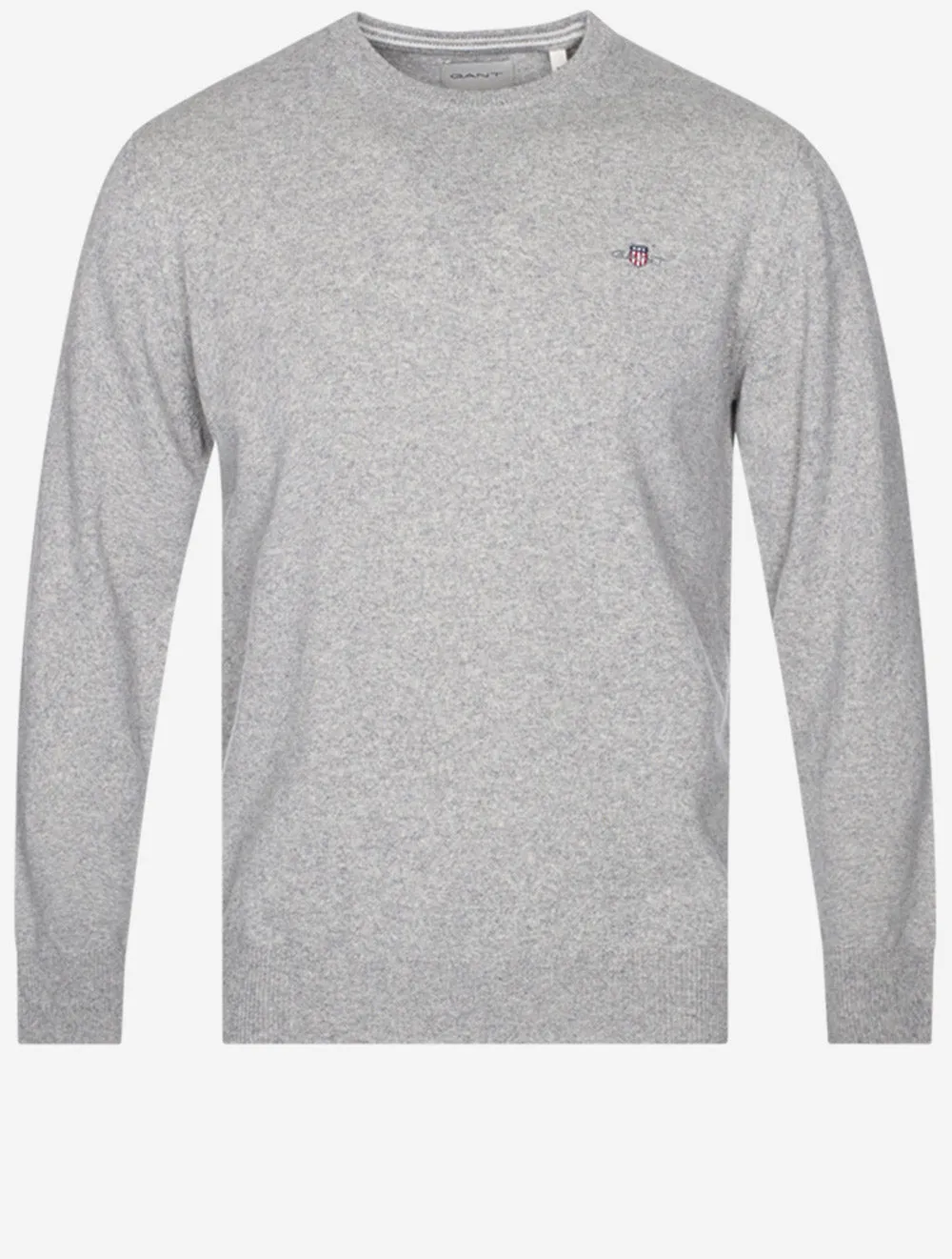 Superfine Lambswool Crew Neck Grey Melange