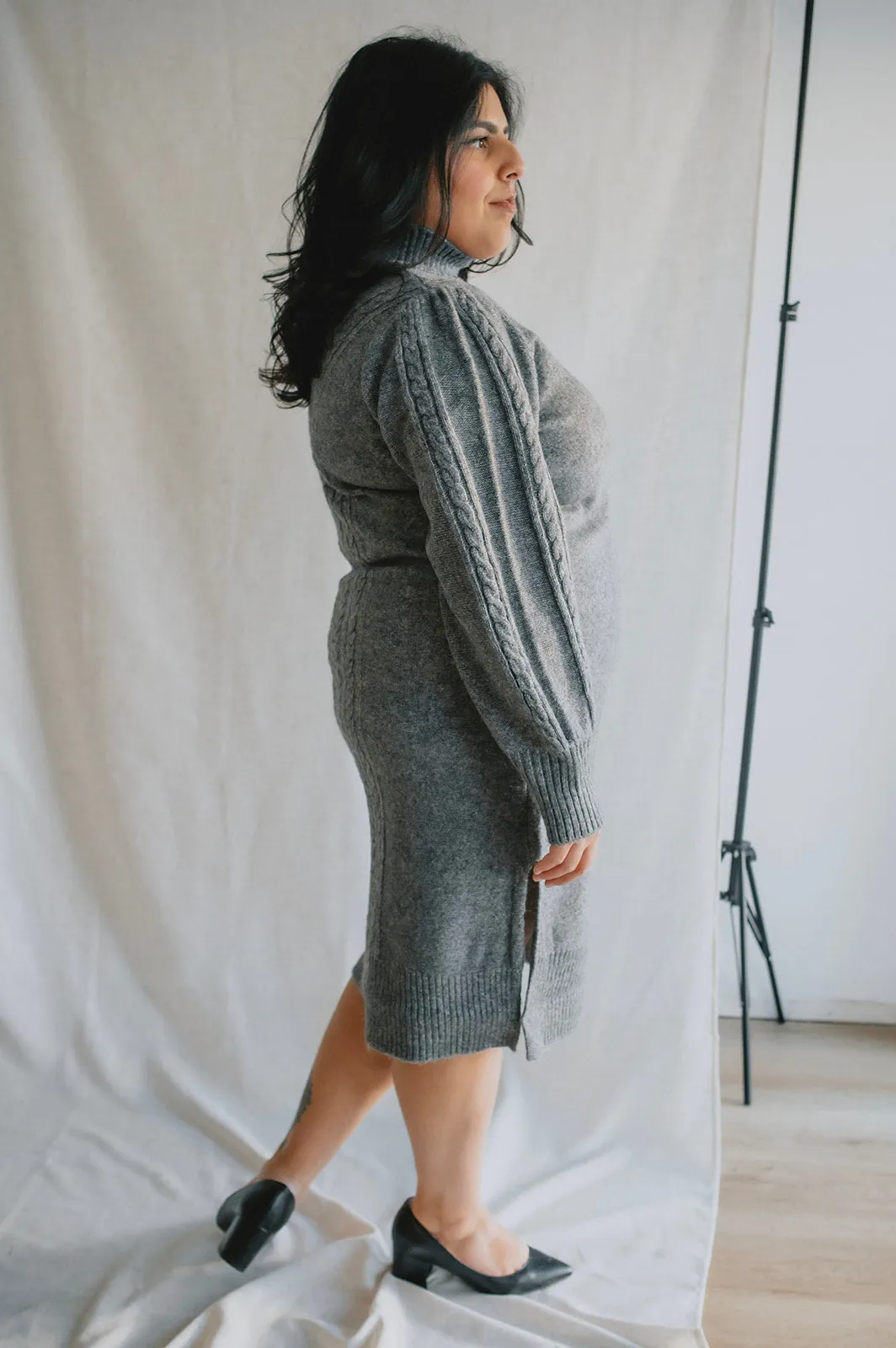 The Mania Cableknit Sweater Dress