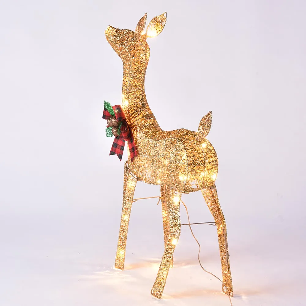 TheLAShop Lighted Deer Family Christmas Outdoor Decoration 3-Piece