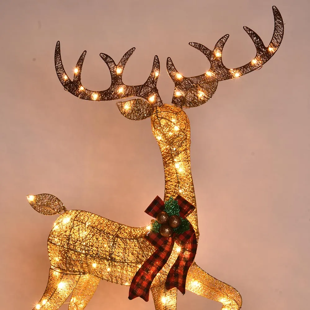 TheLAShop Lighted Deer Family Christmas Outdoor Decoration 3-Piece