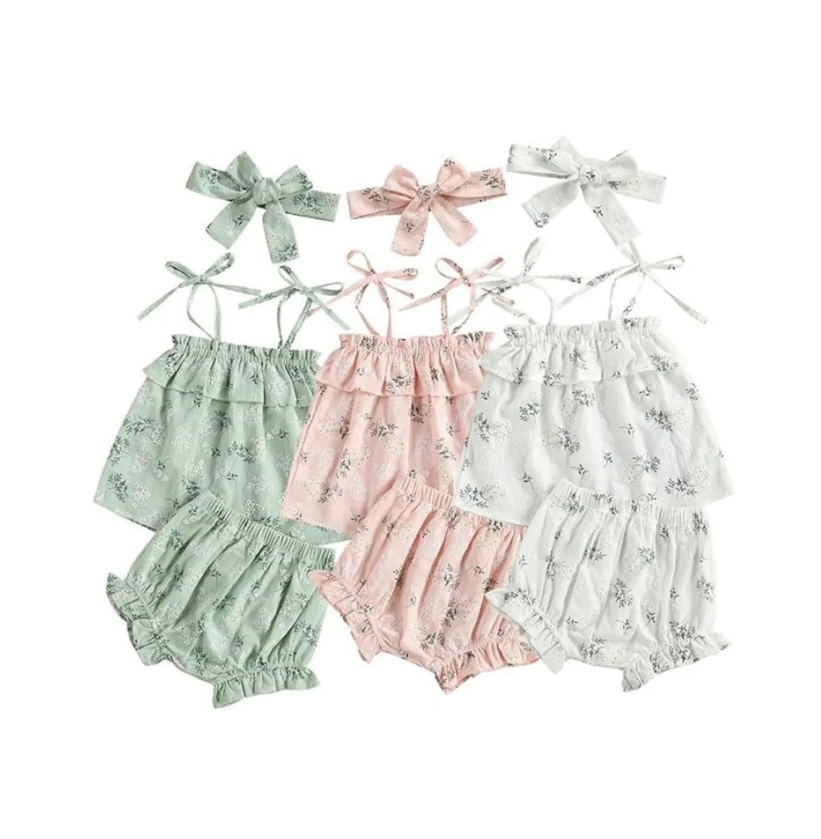 Tilly Ruffle Bloomer Set - Pink