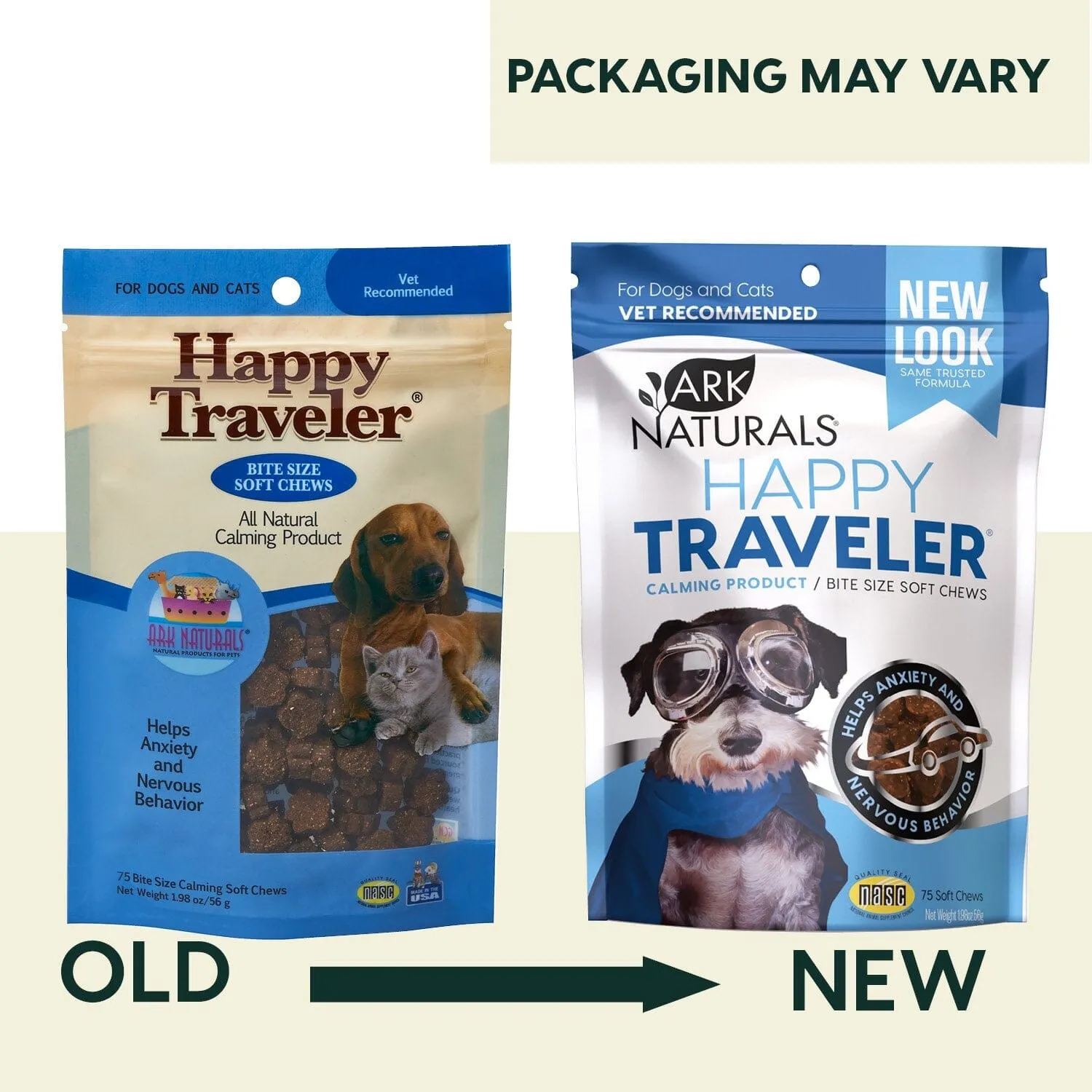 Travel & Calming Supplement Soft Chews For Cats & Dogs