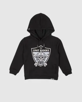 Unit 2022 Kids Fleece Hoodie Riders Black