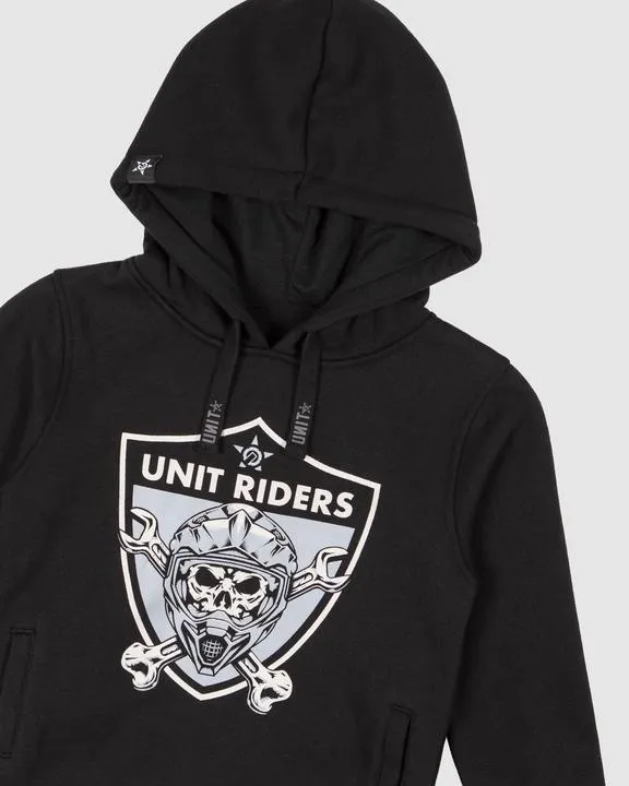 Unit 2022 Kids Fleece Hoodie Riders Black