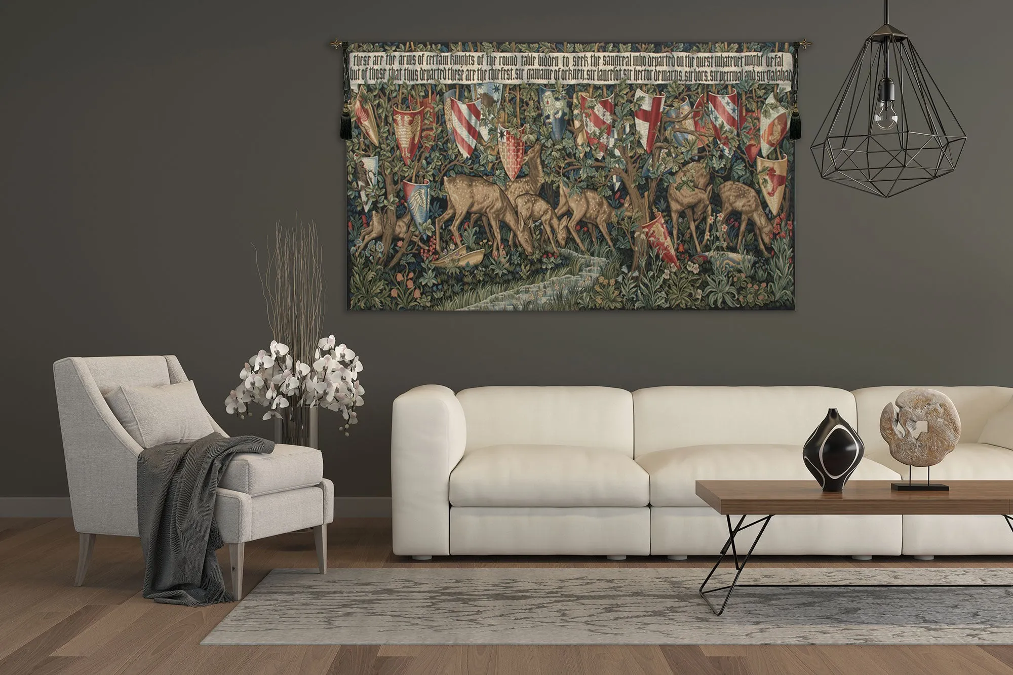 Verdure with Reindeer European Tapestry by Edward Burne Jones