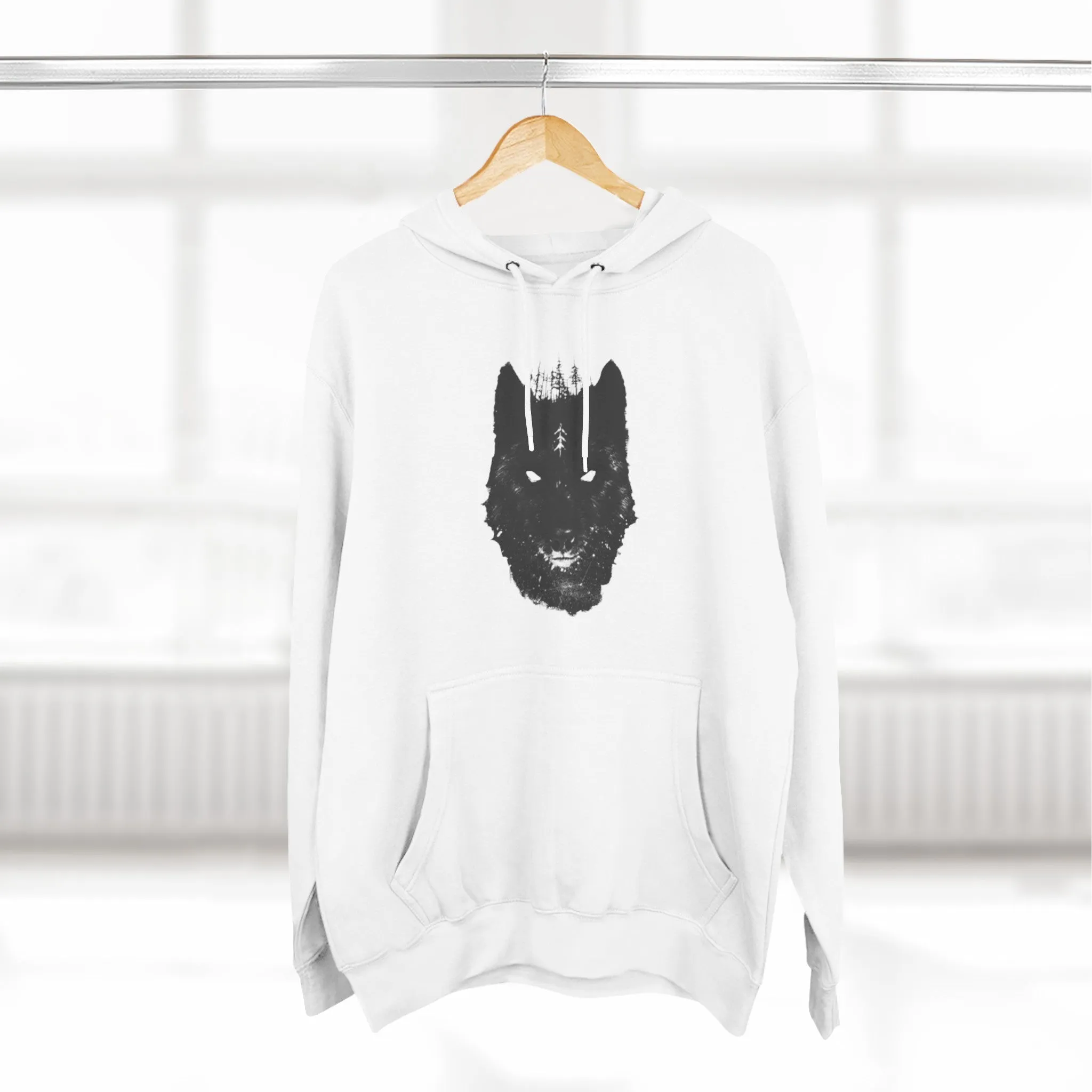 Viking Wolf Three-Panel Fleece Hoodie