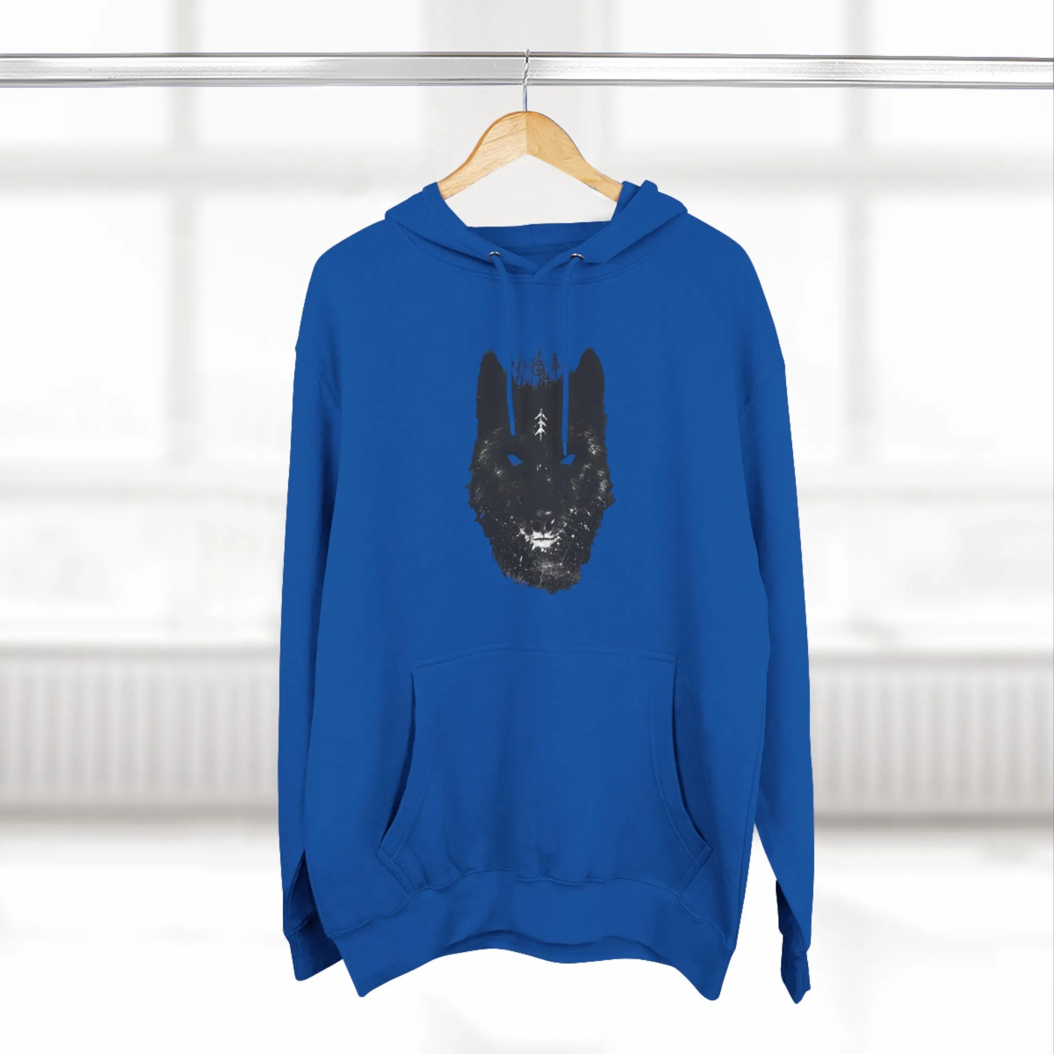 Viking Wolf Three-Panel Fleece Hoodie