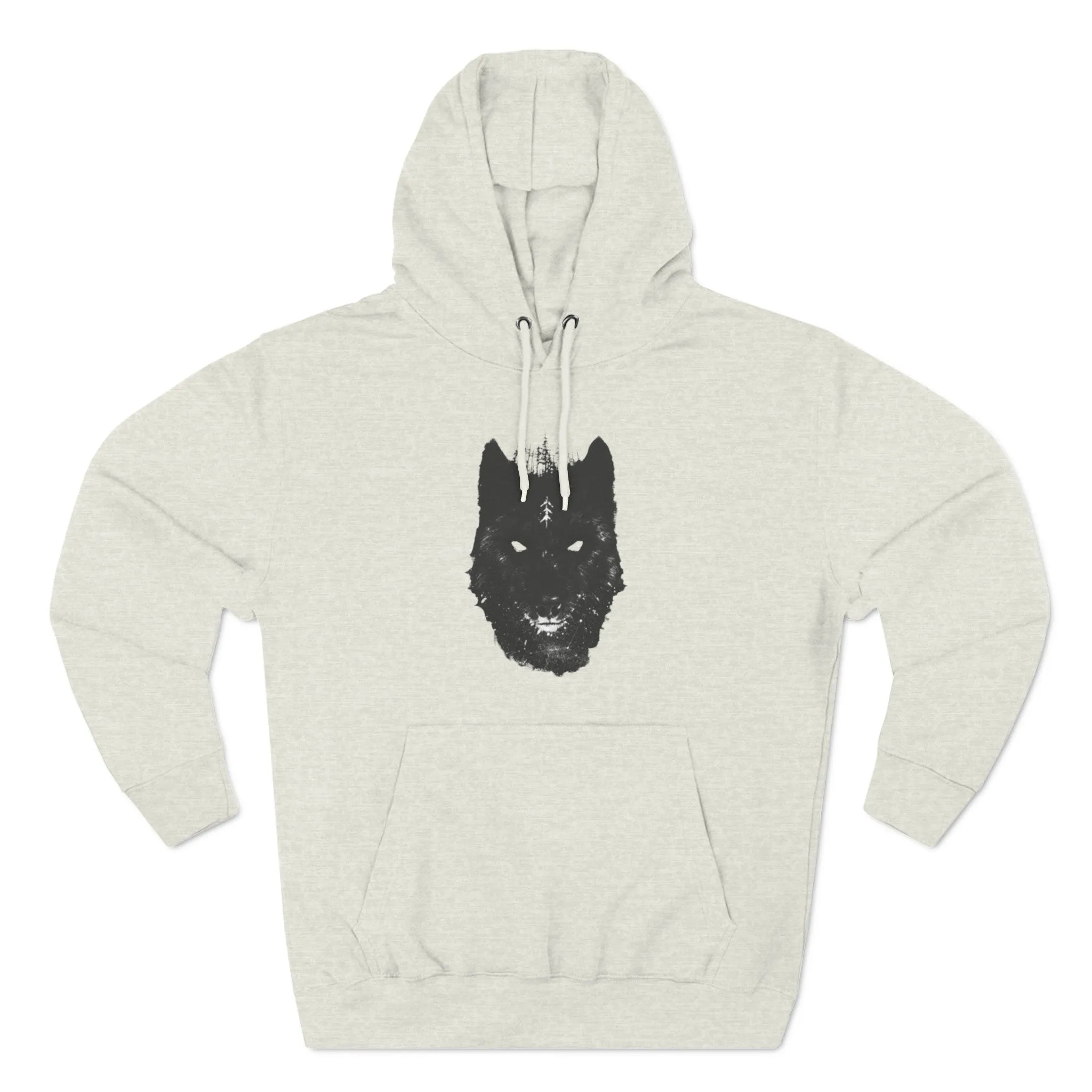 Viking Wolf Three-Panel Fleece Hoodie