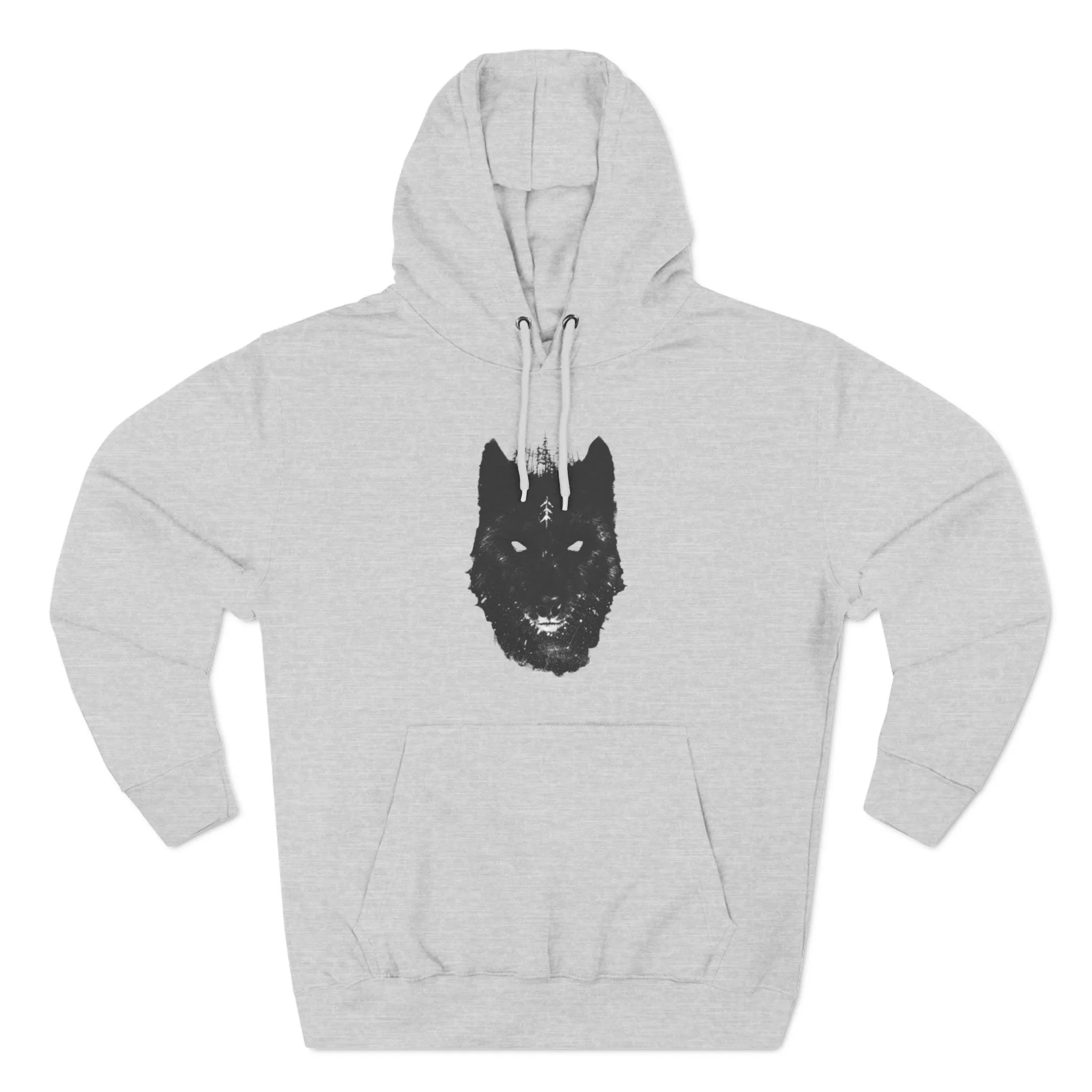 Viking Wolf Three-Panel Fleece Hoodie