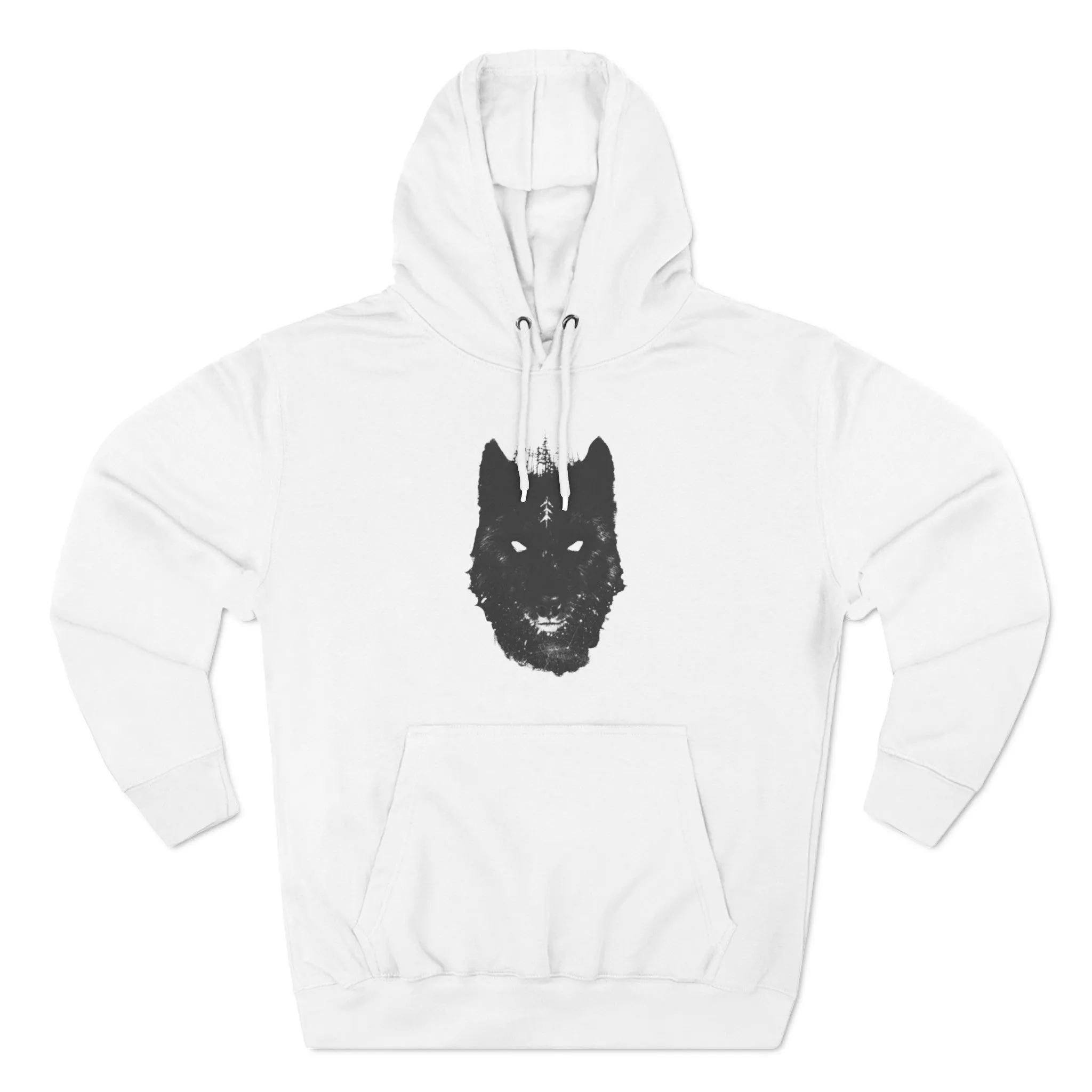 Viking Wolf Three-Panel Fleece Hoodie