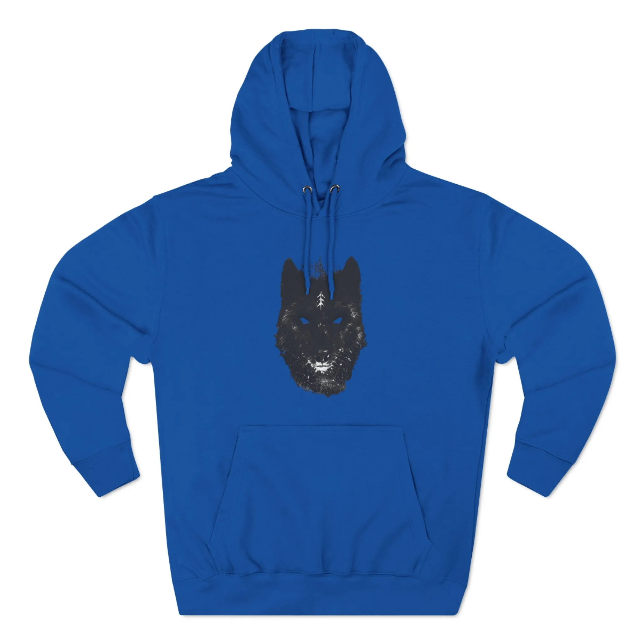 Viking Wolf Three-Panel Fleece Hoodie